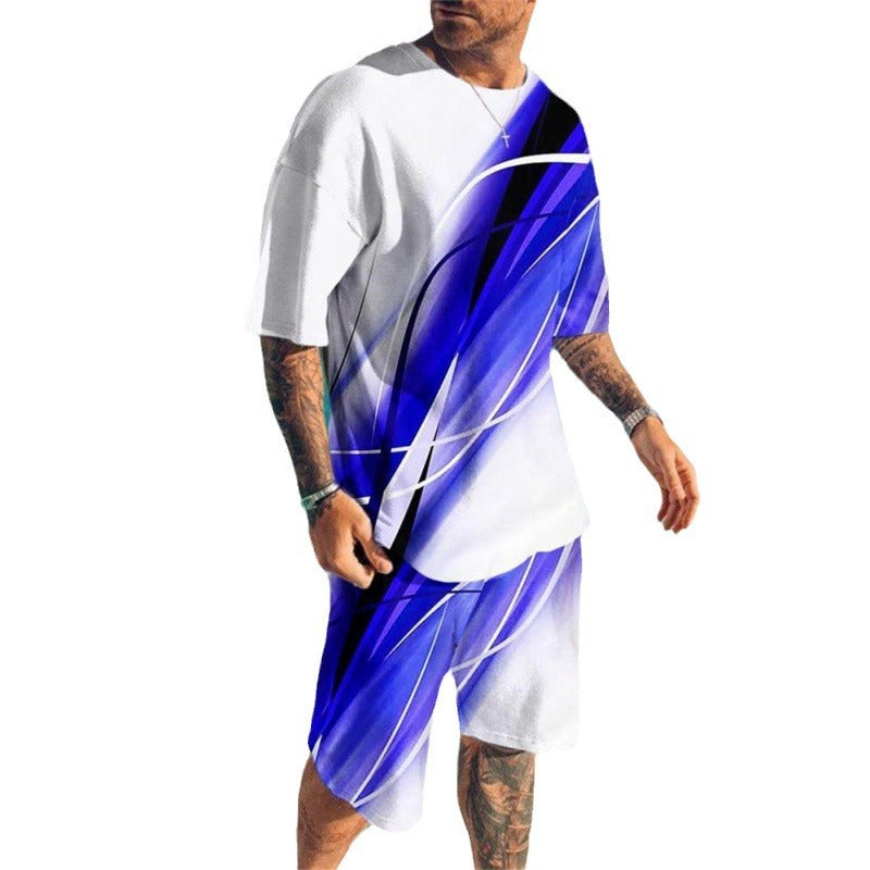 Short Sleeve Men's Leisure Set Suit in Export Style 