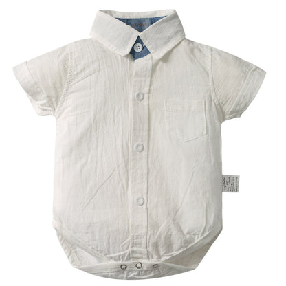 Baby Gentleman-Anzug Baby Strampler mit Lätzchen Zweiteiliges Set
