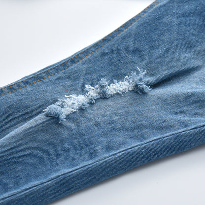 Mädchen-Set aus Spitze, Perlen und Jeans