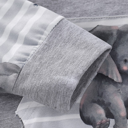 Kinderkleidung Explosion Modell Baby Elefant mit Kapuze Anzug Punkte