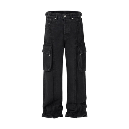 High Street American Stitching Cargo Jeans locker