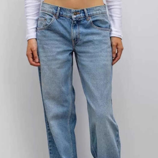 Amerikanische Vintage-Jeans mit Leopardenmuster und Sternstickerei
