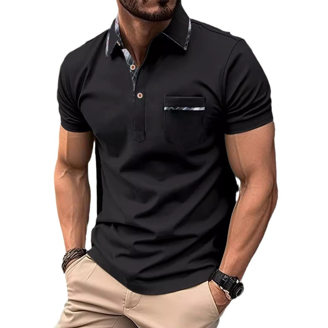 Europäische und amerikanische Revers-T-Shirt Polo-Shirt