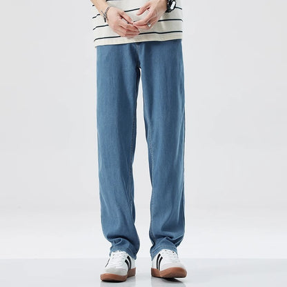 Herren Lose Gerade Eis Seide Freizeit jeans