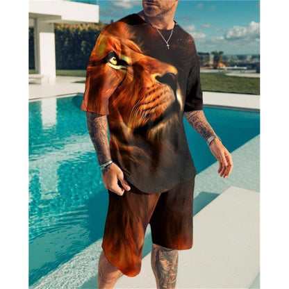 Short Sleeve Men's Leisure Set Suit in Export Style 