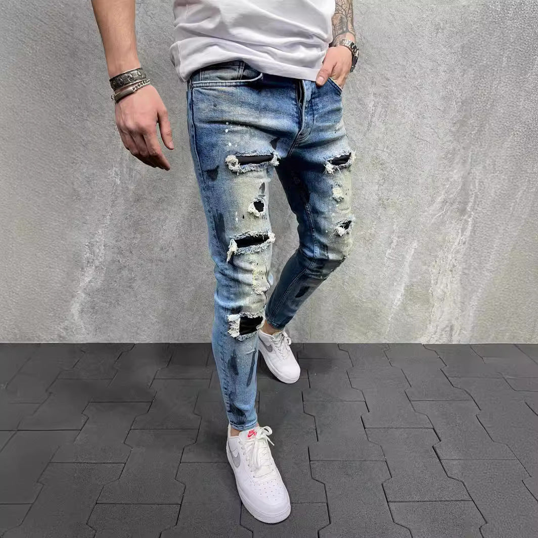 Vielseitige lässige, schlanke, zerrissene Herren jeans