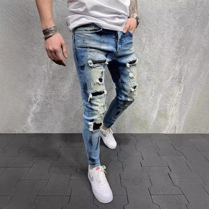 Vielseitige lässige, schlanke, zerrissene Herren jeans