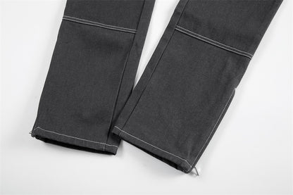Drucklinien Denim gerade Jeans Herren Slim Fit Beine