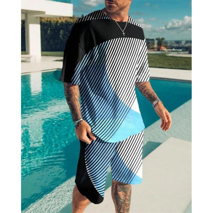 Short Sleeve Men's Leisure Set Suit in Export Style 