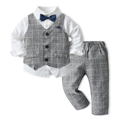 Jungen Herbstkleidung Kinderanzug Drei-Teiliges Set