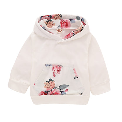 Children's suit with hood print