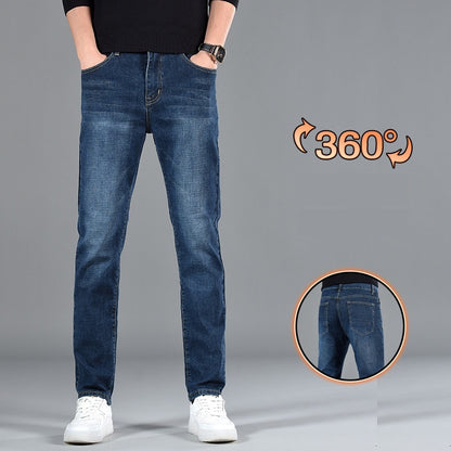 Neue Slim Fit Jugend lässig gerades Bein Baumwoll jeans Männer