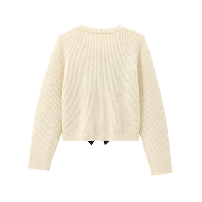 Modische Weiche Slim-Fit Rundhals Langarm Strickjacke