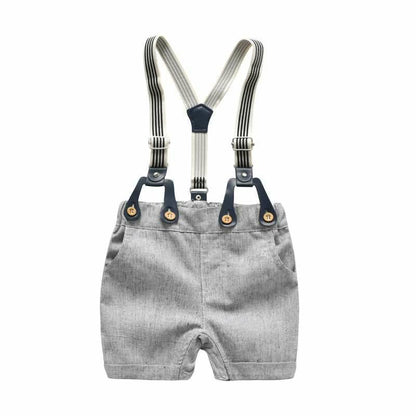 Baby Kleidung Trägerhose Anzug Kurzarm Baumwoll-Gentleman Jacke Trendy