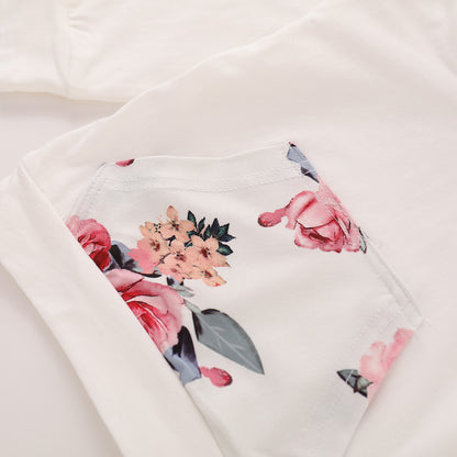 Children's suit with hood print