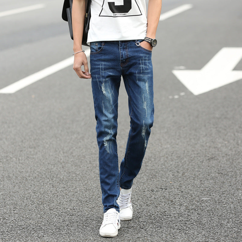 Sommer Herren Denim Gerade Hosen