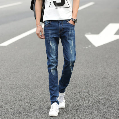 Sommer Herren Denim Gerade Hosen