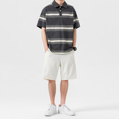 Summer suit two-piece with short sleeve and shorts for sports