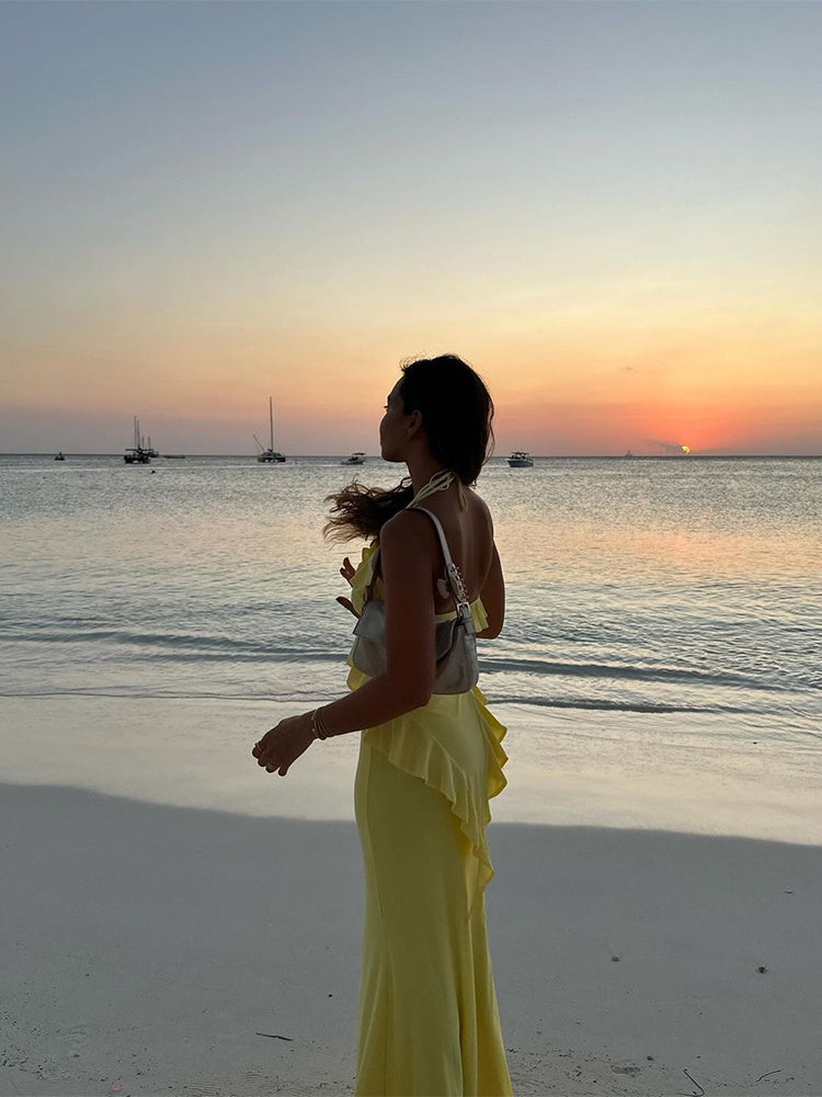 Spaghetti träger Weste hohe Taille Rock Anzug