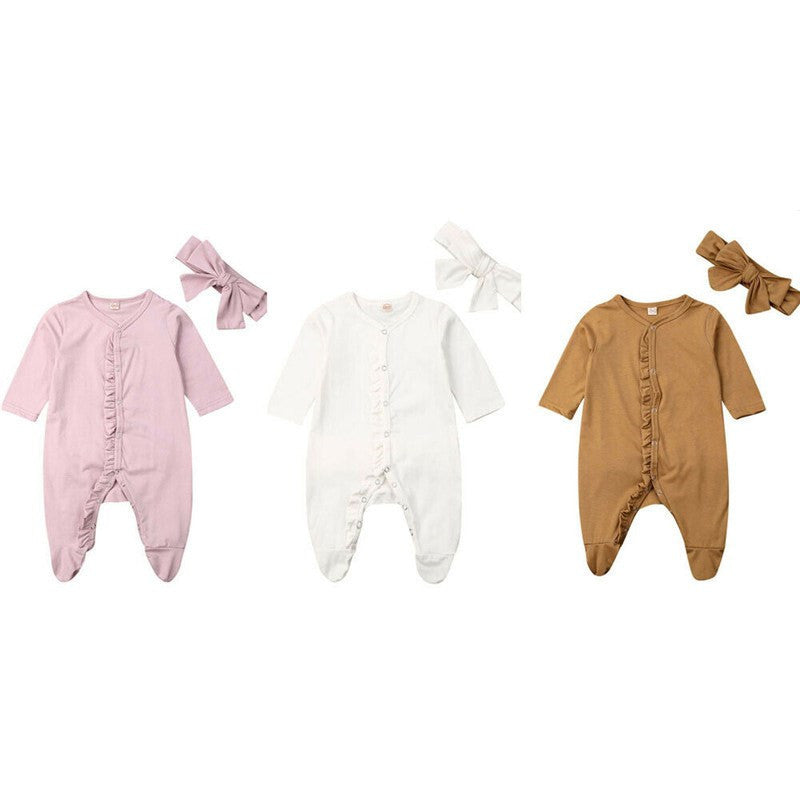 Baby Ruffle Costume Kids Romper Jumpsuit Suit Shirt Outfit