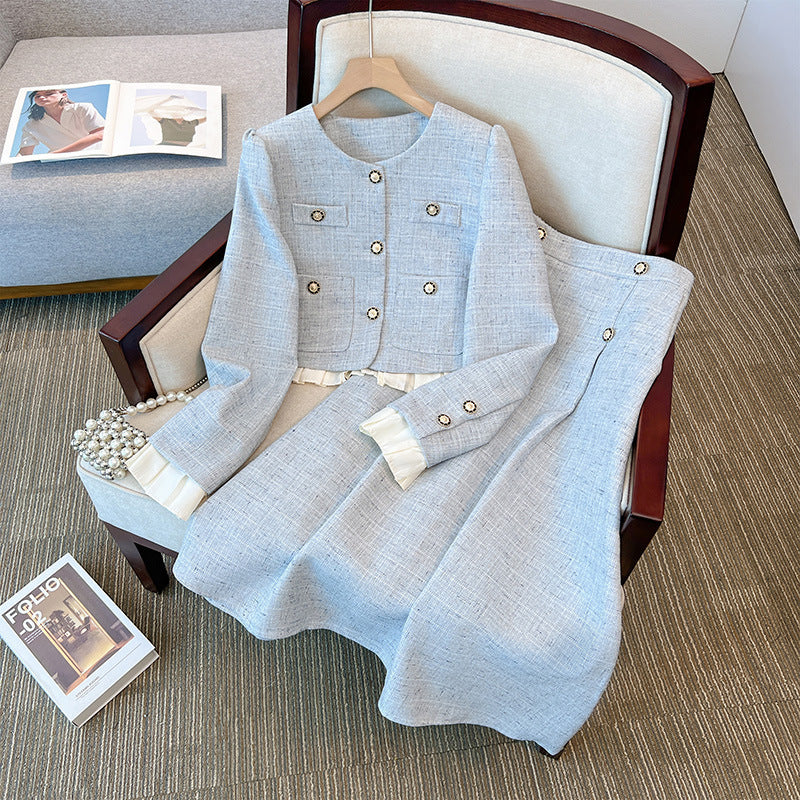Suit French Socialite Coat Skirt Two-piece Set