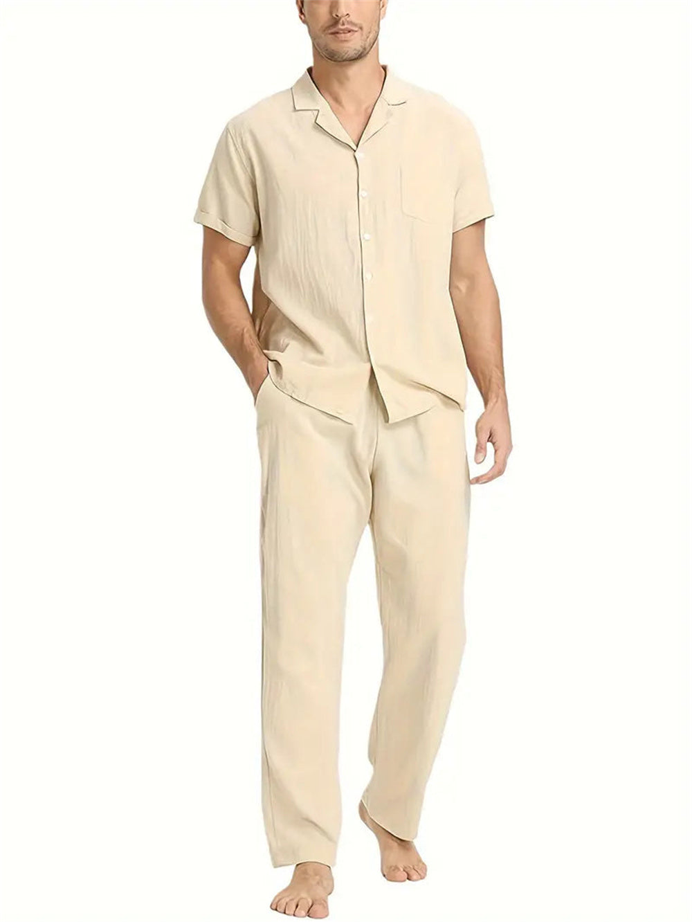 short-sleeved suit for men