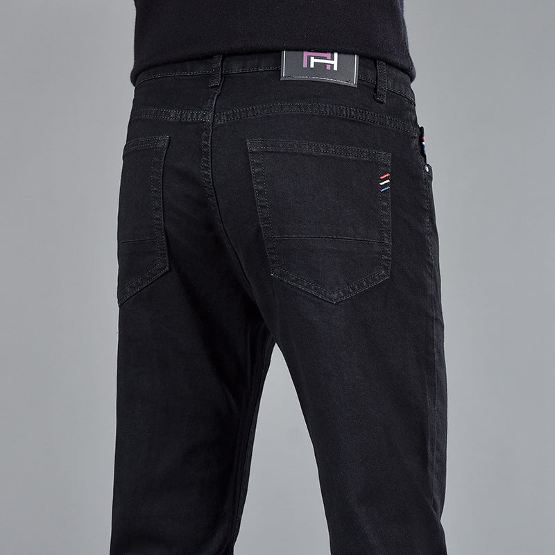 Neue Slim Fit Jugend lässig gerades Bein Baumwoll jeans Männer