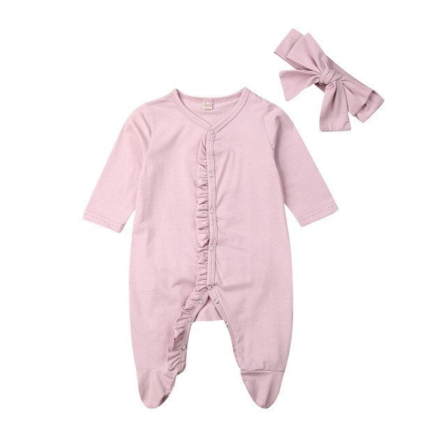 Baby Ruffle Costume Kids Romper Jumpsuit Suit Shirt Outfit