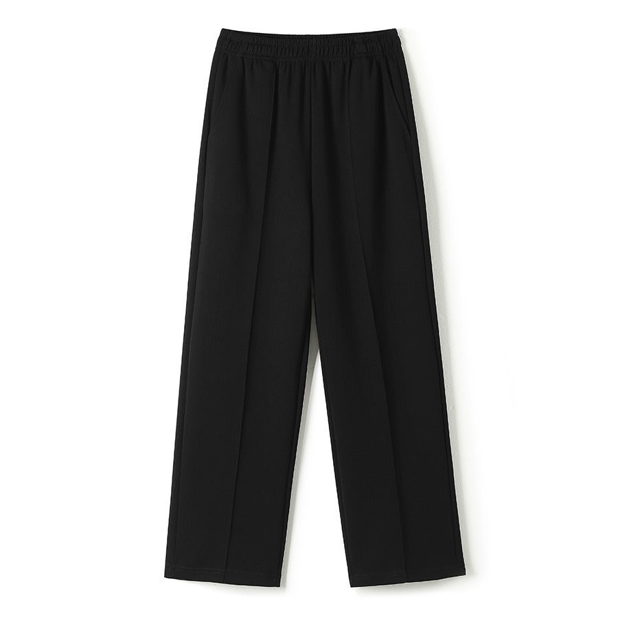 Damen High-Waist Weite Bein Sweatpants – Sporthose mit Mittellinie