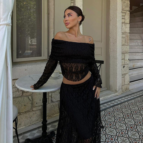 Damen-Top mit Spitze und schulterfreiem Design
