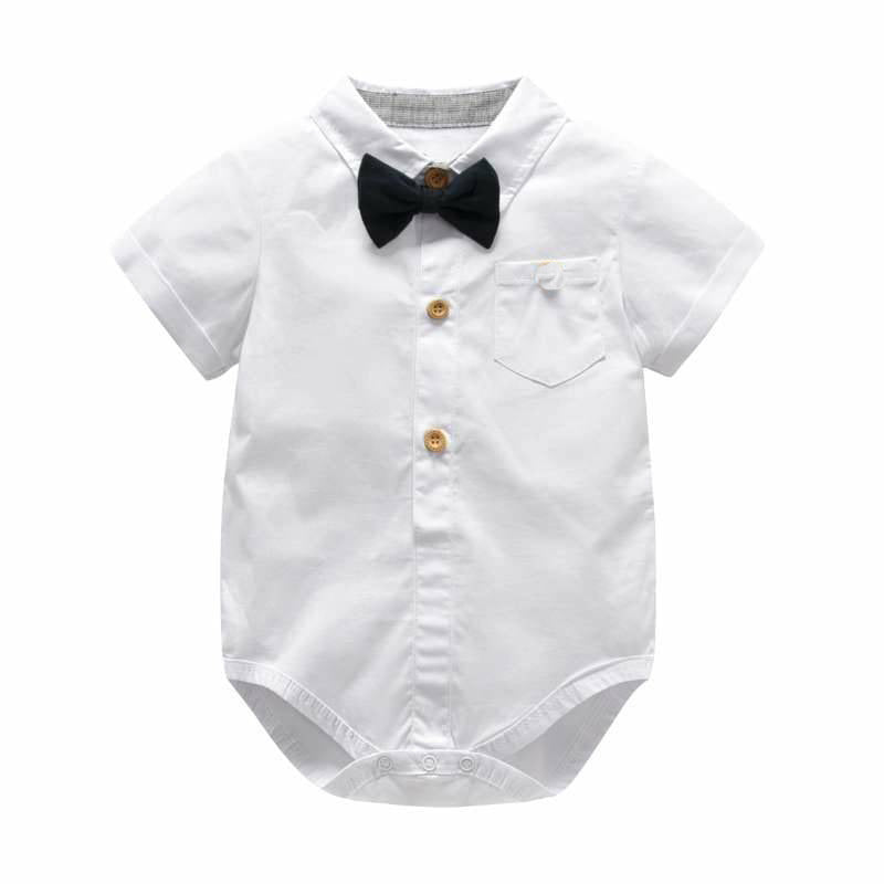 Baby Kleidung Trägerhose Anzug Kurzarm Baumwoll-Gentleman Jacke Trendy