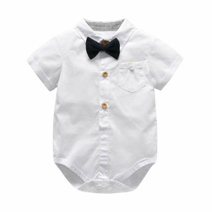 Baby Kleidung Trägerhose Anzug Kurzarm Baumwoll-Gentleman Jacke Trendy