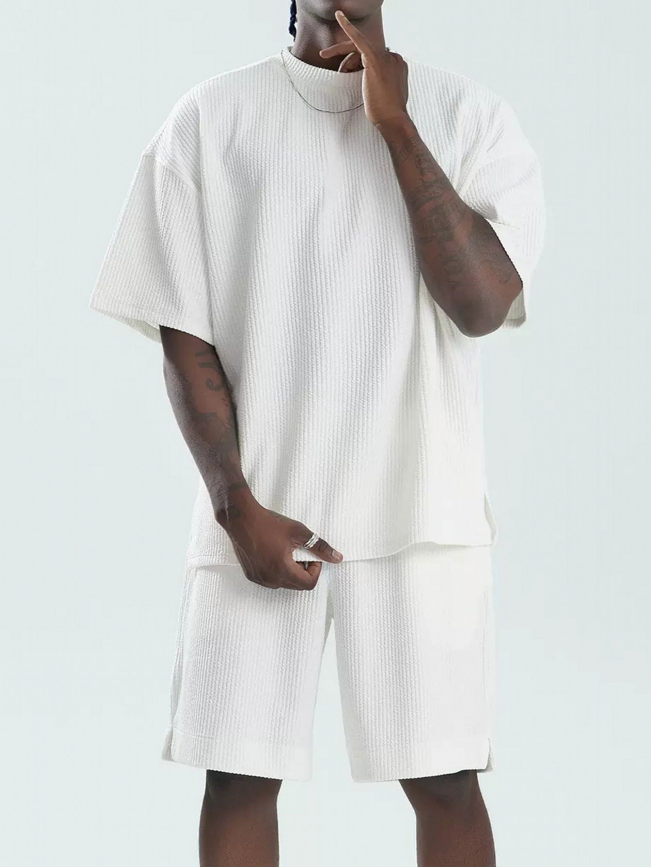 Men's Loose Short Sleeve Suit Sports Leisure Suit