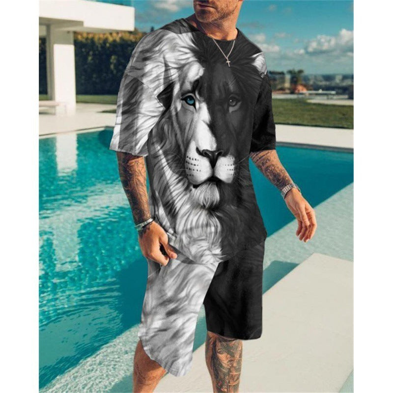 Short Sleeve Men's Leisure Set Suit in Export Style 