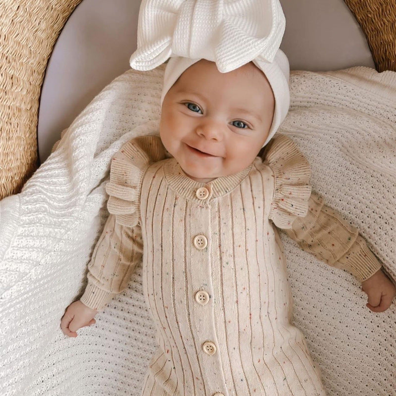 Baby Herbstkleidung Strick-Jumpsuit