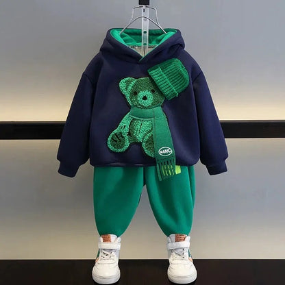 Jungen- und Mädchenanzug Modische Kinderkleidung Frühling und Herbst Sport-Sweatshirt