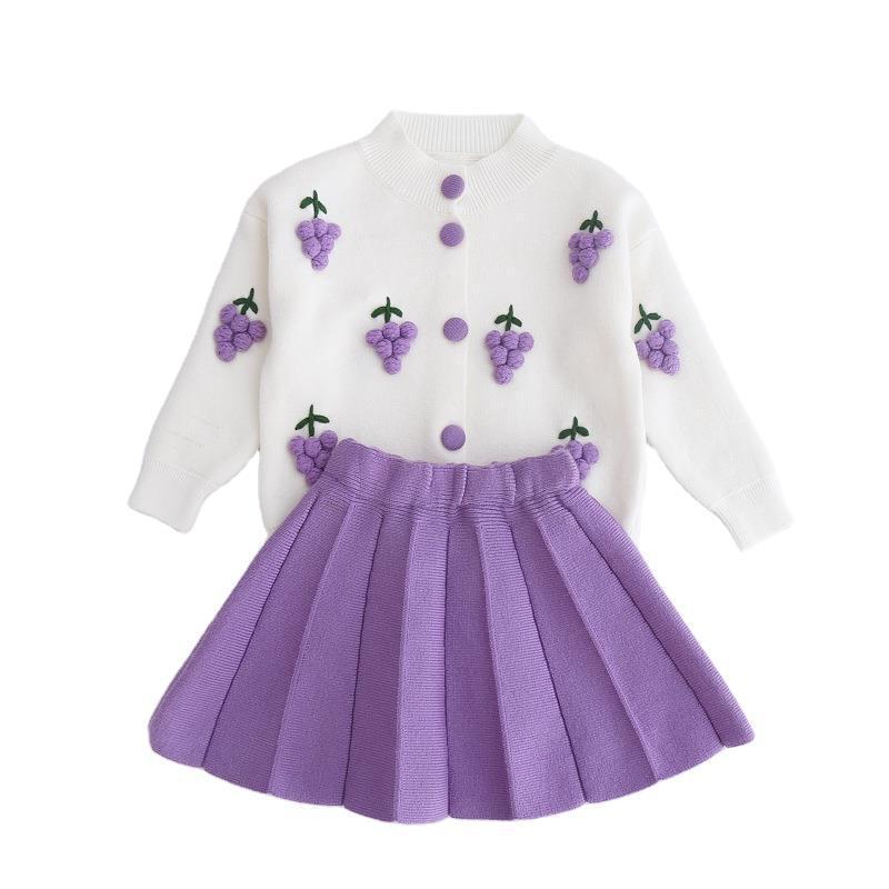 Zweiteiliges Baby Mädchen Minkwolle Pulloverkleid