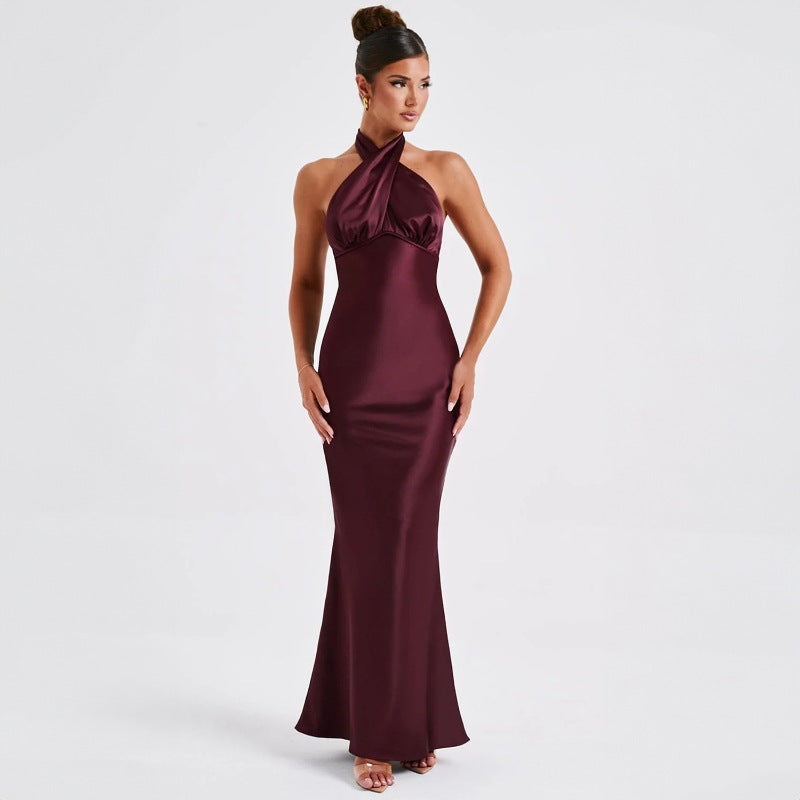 Elegantes Rückenfreies Ärmelloses Kleid