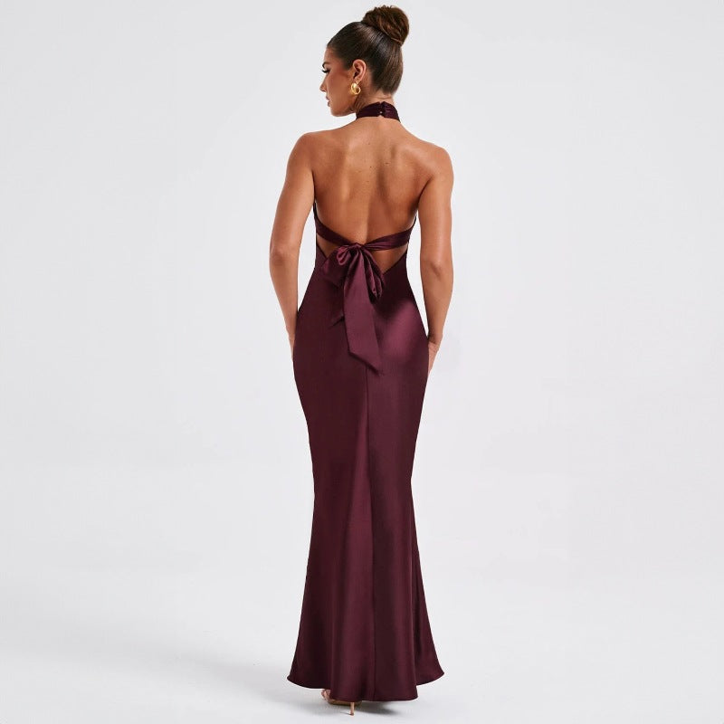 Elegantes Rückenfreies Ärmelloses Kleid