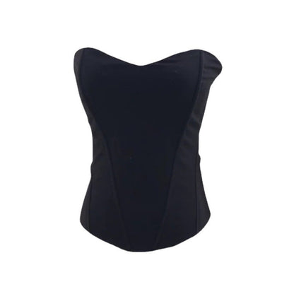 Figurformendes Fischgräten-Brustwickel Damen-Top mit Hoher Taille und Slimming-Korsett