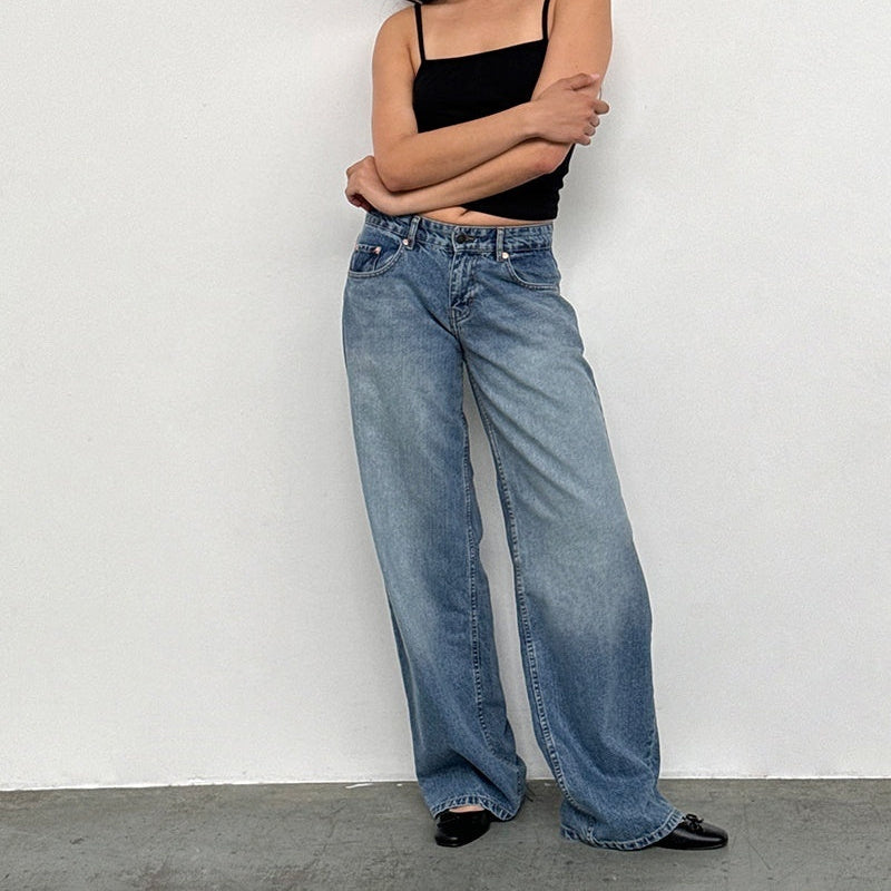 Jeans hose für Damen mit breiten Bein