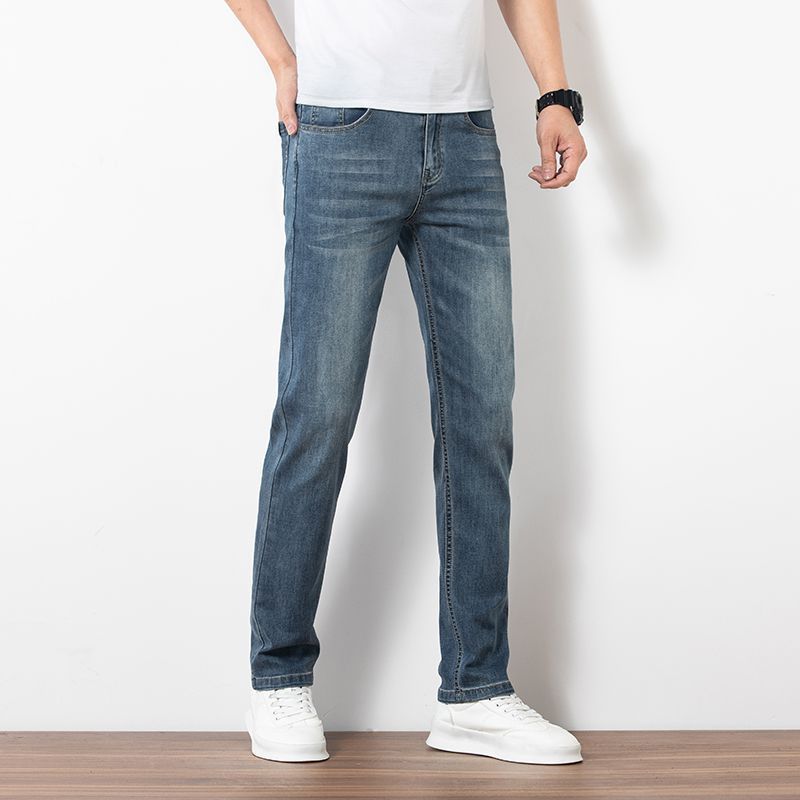 Locker geschnittene Herren-Jeans – Gerade, schlank, elastisch und trendig