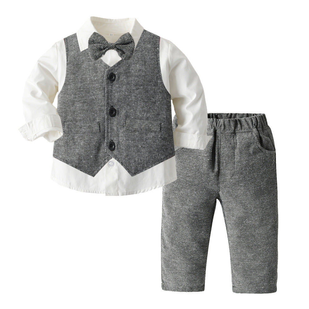 Jungen Herbstkleidung Kinderanzug Drei-Teiliges Set