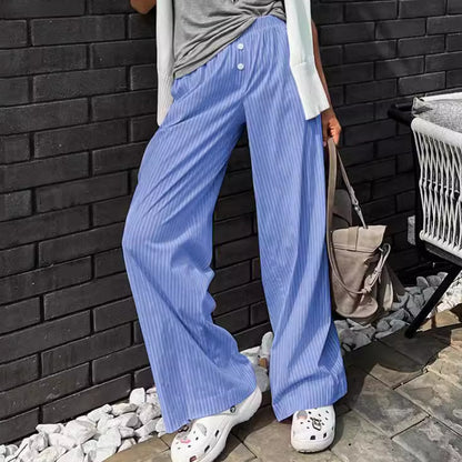 Lazy Design Loose Hose mit weitem Bein Damen, Blau