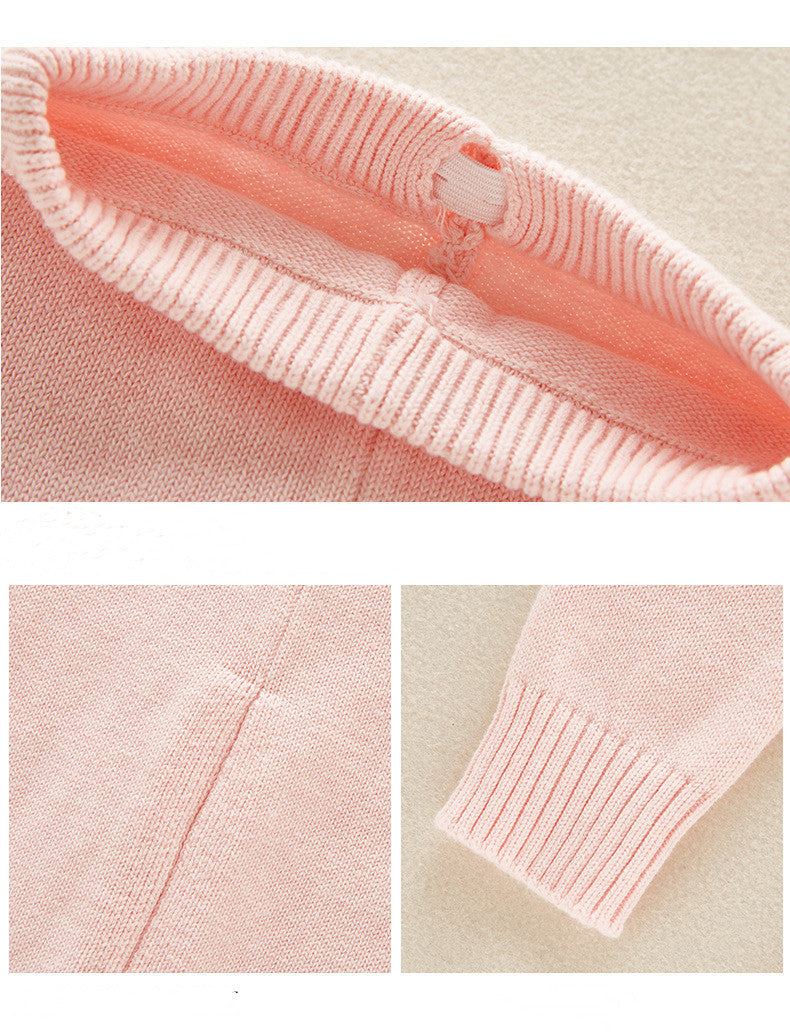 Baby Pullover aus Baumwolle, gestrickter Kinderanzug für 0-2 Jahre, für Jungen und Mädchen