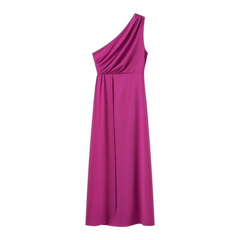 One-Shoulder Maxikleid