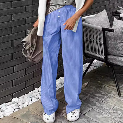 Lazy Design Loose Hose mit weitem Bein Damen, Blau