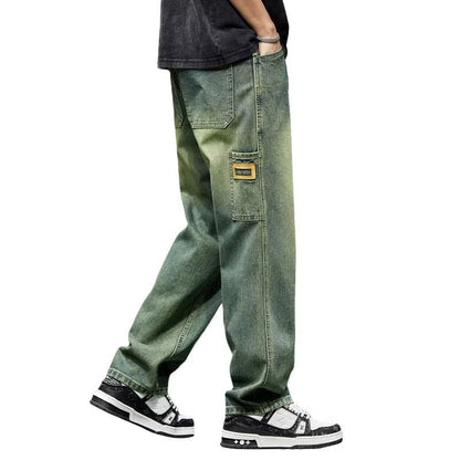 Vintage Herren-Jeans – High-Street-Stil, vielseitig kombinierbar, gerade geschnitten