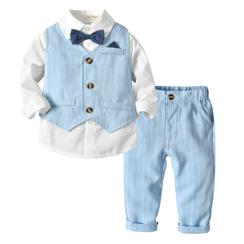 Jungen Herbstkleidung Kinderanzug Drei-Teiliges Set