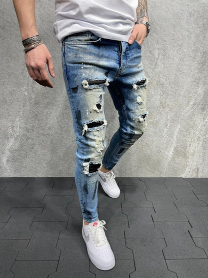 Vielseitige lässige, schlanke, zerrissene Herren jeans